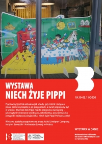 Niech żyje Pippi - wystawa w oknie